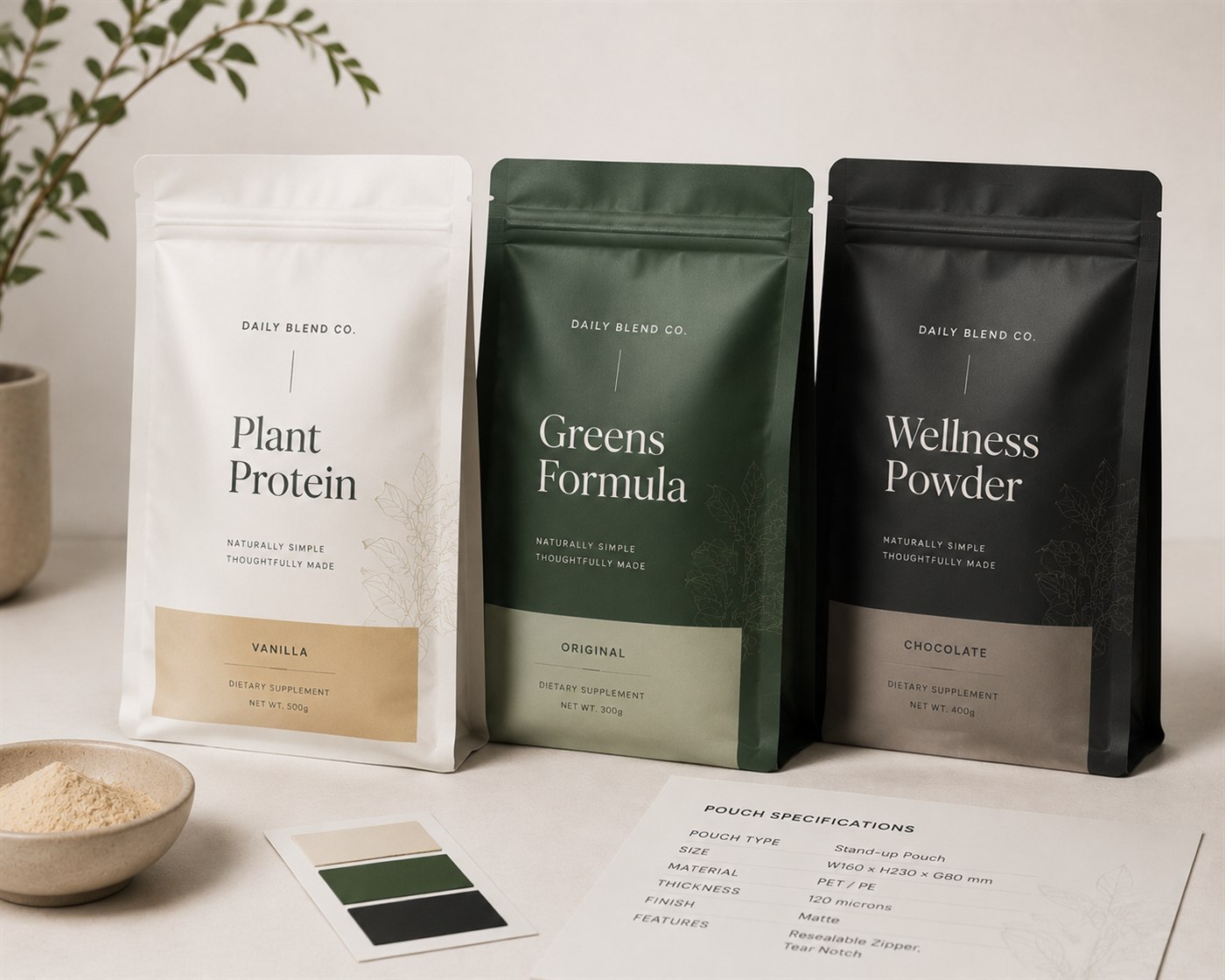 Anonymous supplement packaging case study with premium flexible pouches